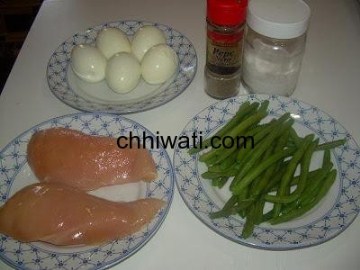 رولو بالدجاج و اللوبيا الخضراء و البيض1