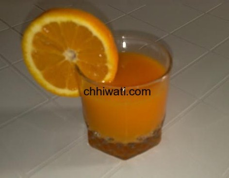 عصير الجزر المسلوق و البرتقال بالصور