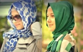 موضة لفات الحجاب التركية بالإشارب الطويل أو الشال 2