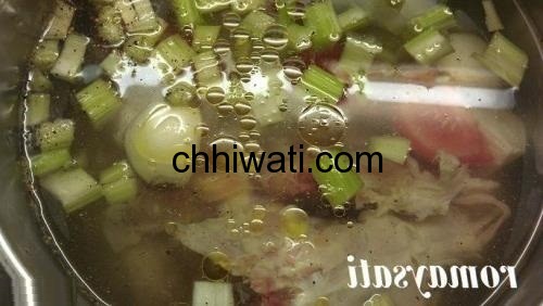 الشوربات شوربة الخضر بالشعرية الصينية 4